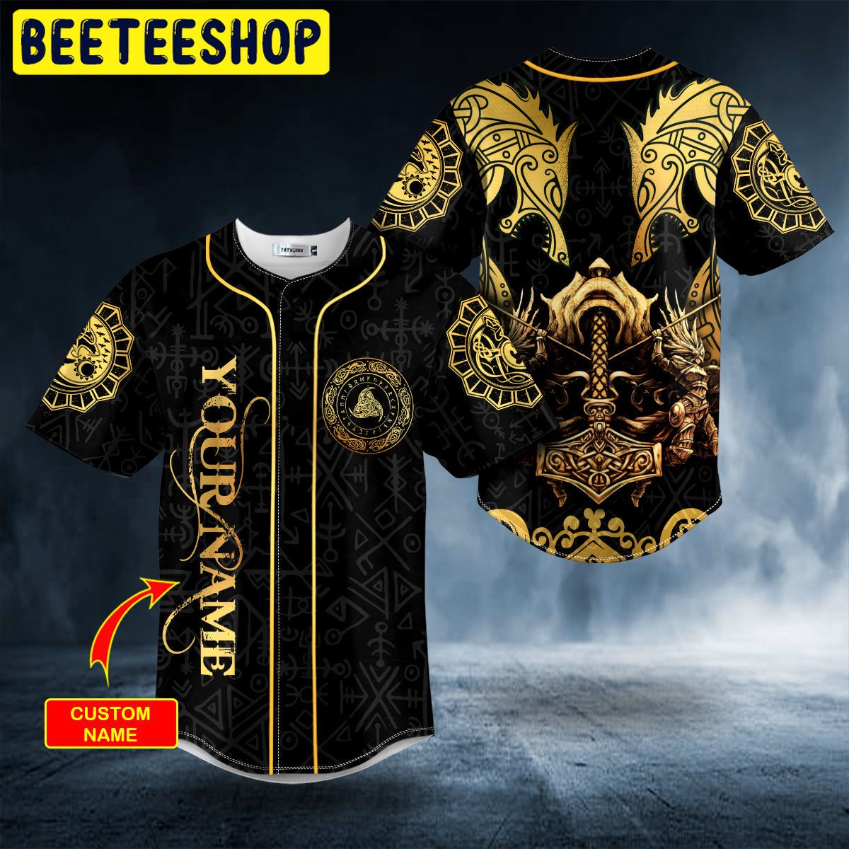 Dragons Warriors Axe Viking Tattoo Custom Trending Baseball Jersey Dragons Warriors Axe Viking Tattoo Custom Trending Baseball Jersey