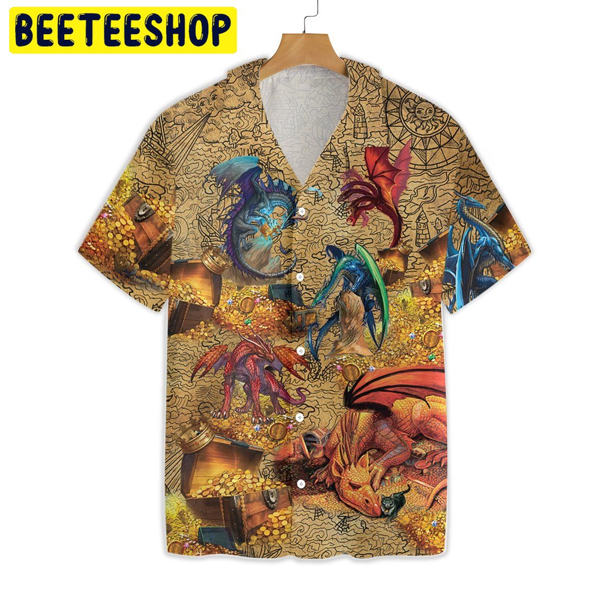 Dragons With Treasure Trending Hawaiian Shirt Dragons With Treasure Trending Hawaiian Shirt