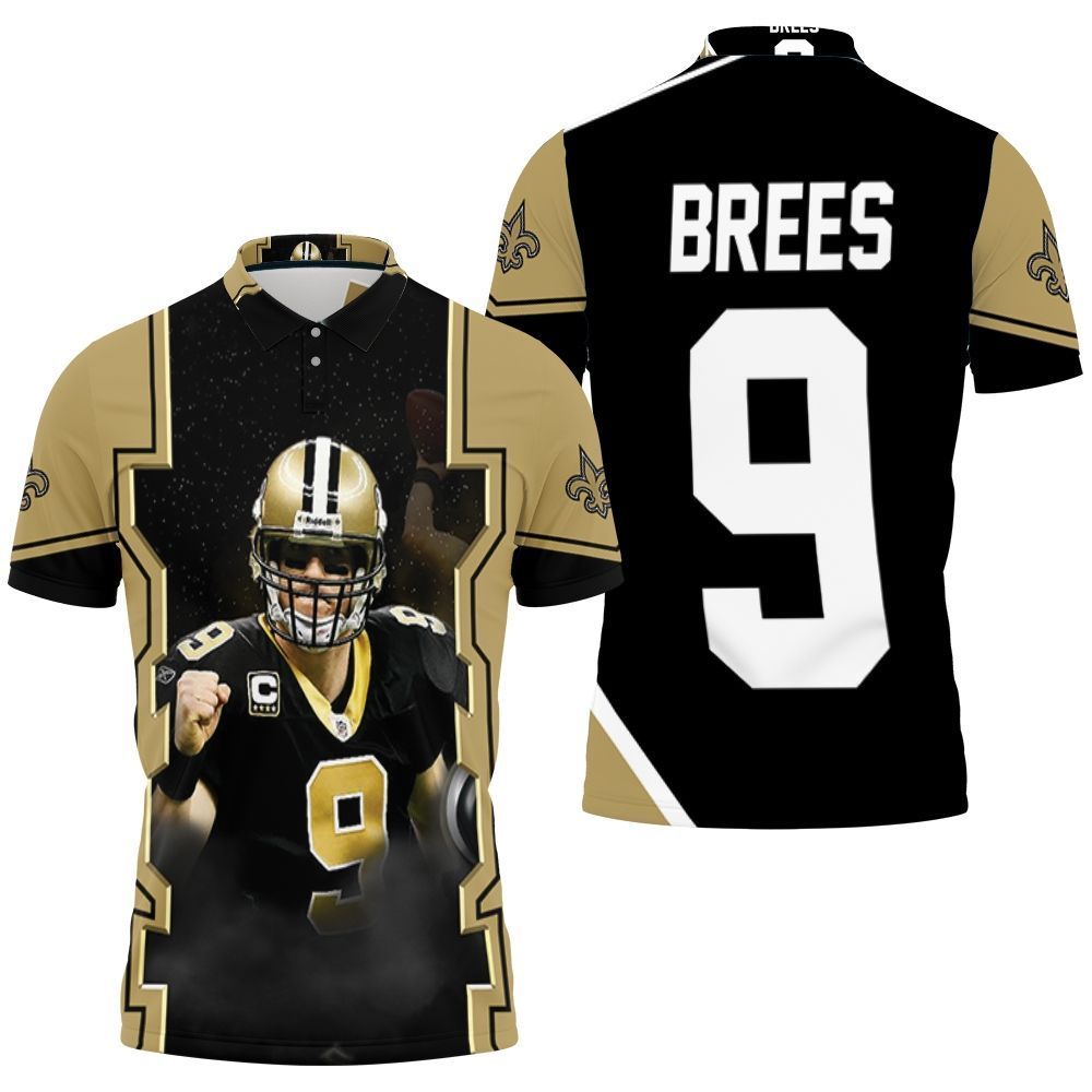 Drew Brees New Orleans Saints 3D All Over Print Polo Shirt Drew Brees New Orleans Saints 3D All Over Print Polo Shirt