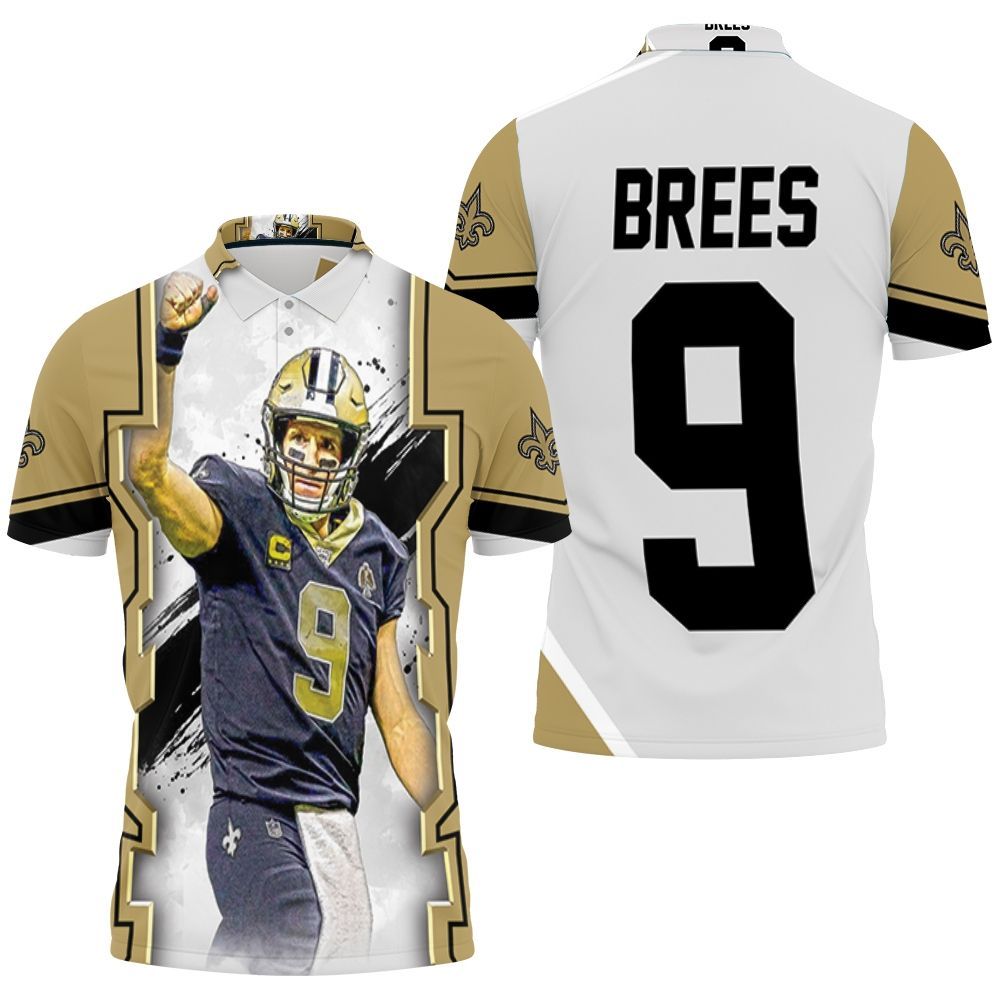 Drew Brees New Orleans Saints Oil Style Paint Background 3D All Over Print Polo Shirt Drew Brees New Orleans Saints Oil Style Paint Background 3D All Over Print Polo Shirt