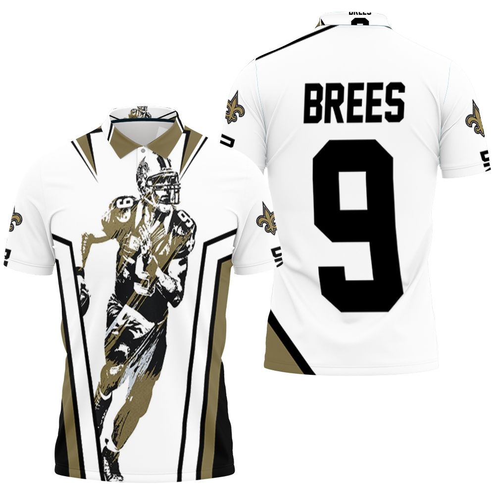 Drew Brees New Orleans Saints Watercolor 3D All Over Print Polo Shirt Drew Brees New Orleans Saints Watercolor 3D All Over Print Polo Shirt