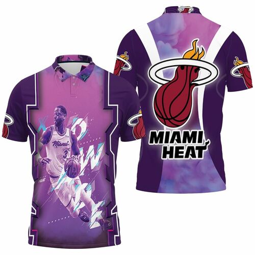 Dwyane Wade 3 Miami Heat Legend Vice Background For Fan 3D All Over Print Polo Shirt Dwyane Wade 3 Miami Heat Legend Vice Background For Fan 3D All Over Print Polo Shirt