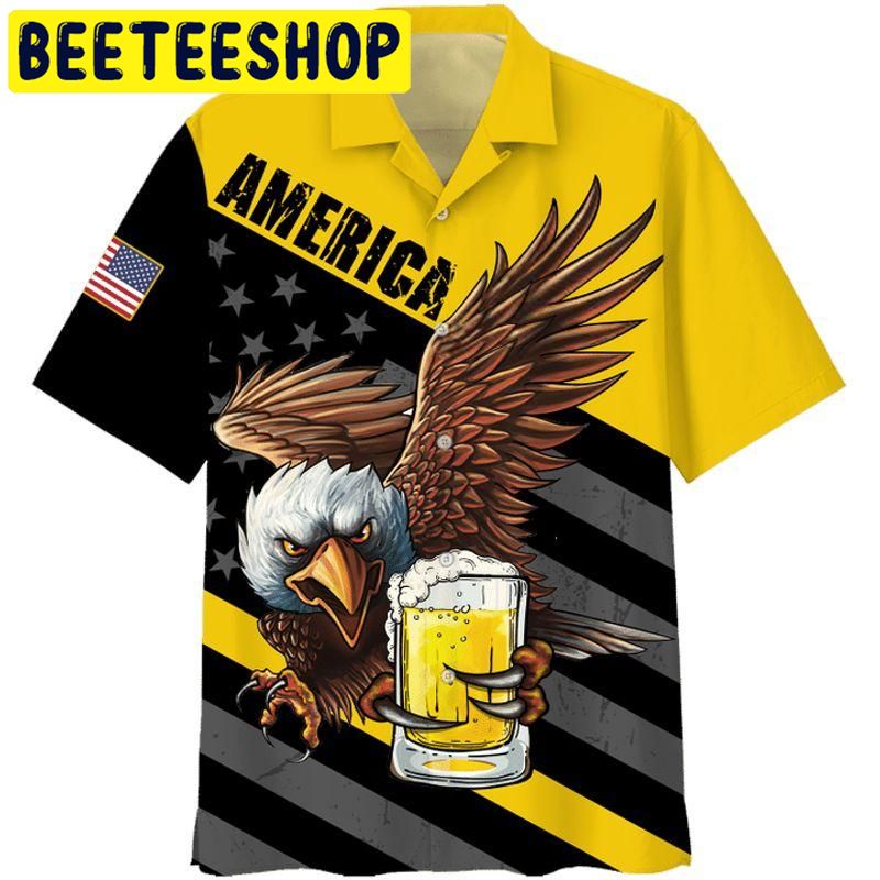 Eagle America Beer Hawaiian Shirt Eagle America Beer Hawaiian Shirt