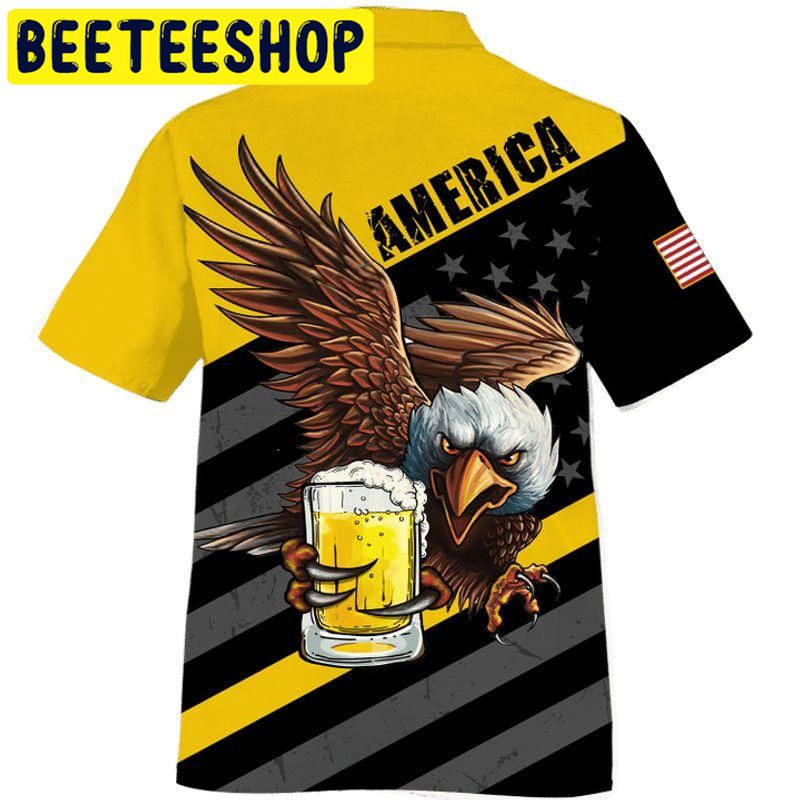 Eagle America Beer Hawaiian Shirt Eagle America Beer Hawaiian Shirt