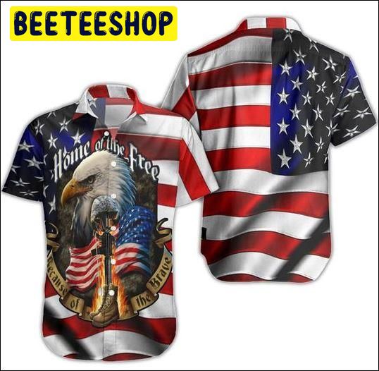 Eagle American Home Of The Free Hawaiian Shirt Eagle American Home Of The Free Hawaiian Shirt