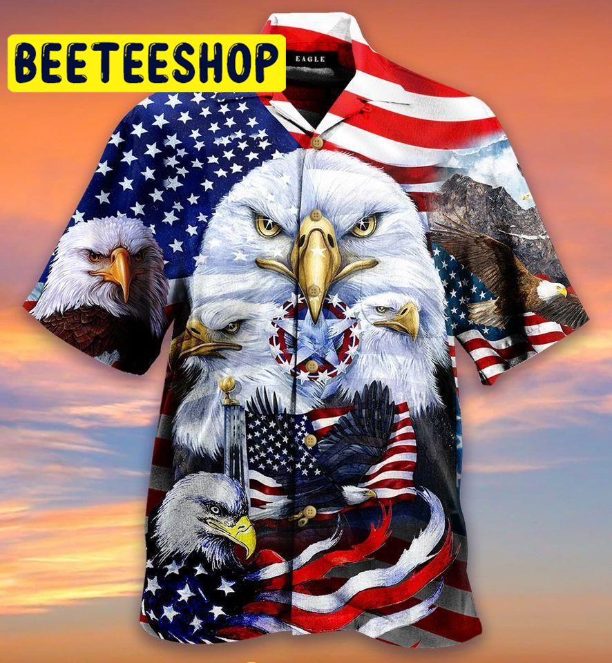 Eagles Patriotism American Sky Hawaiian Shirt Eagles Patriotism American Sky Hawaiian Shirt