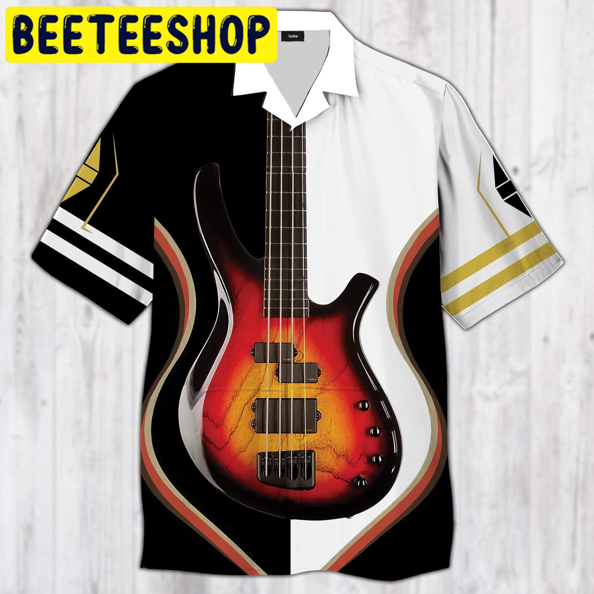 Electric Guitar Stratocaster Hawaiian Shirt Electric Guitar Stratocaster Hawaiian Shirt