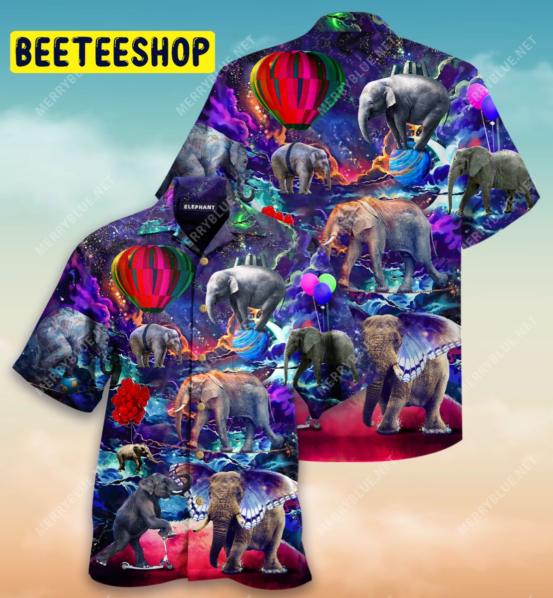 Elephant In The Sky Trending Hawaiian Shirt Elephant In The Sky Trending Hawaiian Shirt