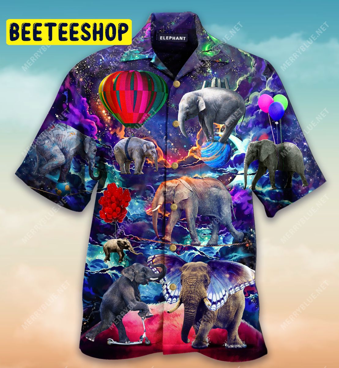 Elephant In The Sky Trending Hawaiian Shirt Elephant In The Sky Trending Hawaiian Shirt
