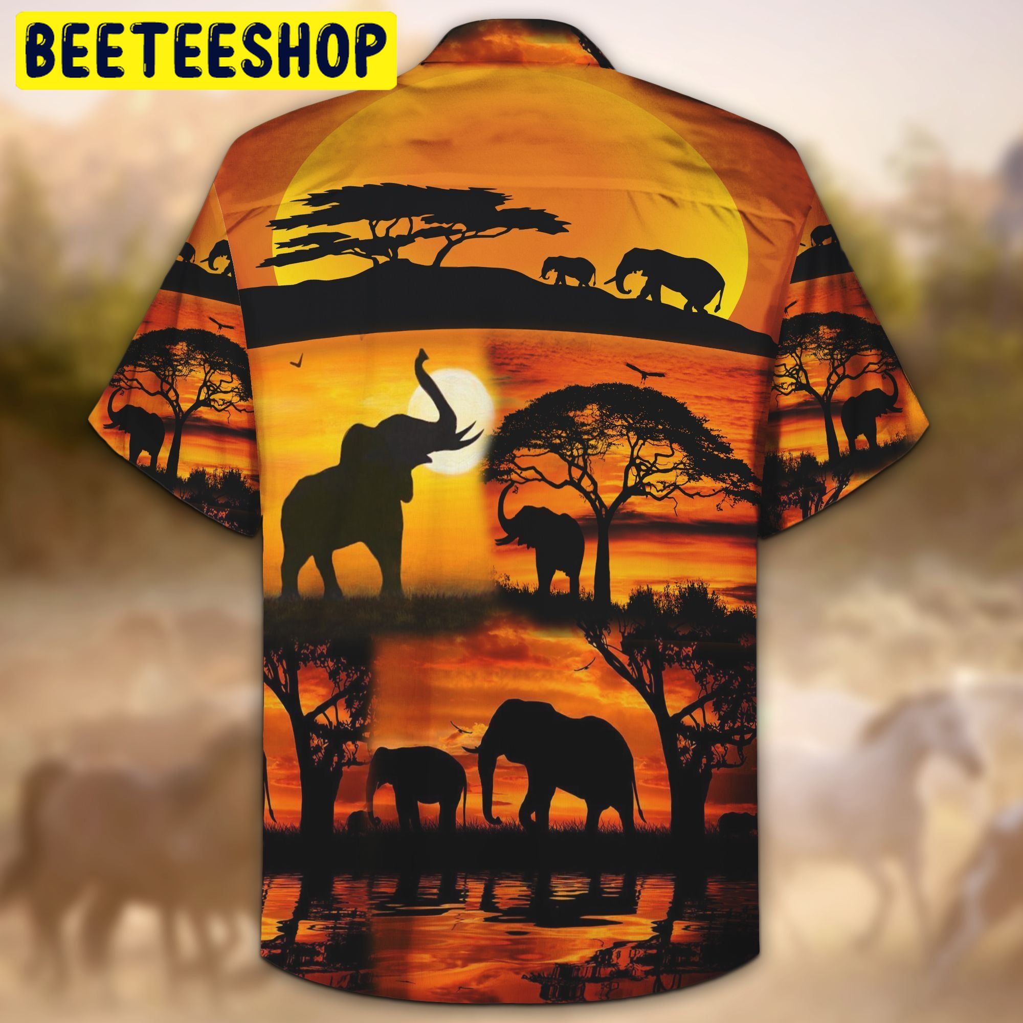 Elephant Peaceful 3D All Over Printed Trending Hawaiian Shirt Elephant Peaceful 3D All Over Printed Trending Hawaiian Shirt