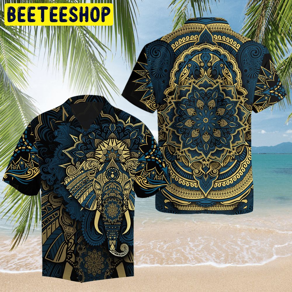 Elephant Royal Mandala Trending Hawaiian Shirt And Short Elephant Royal Mandala Trending Hawaiian Shirt And Short