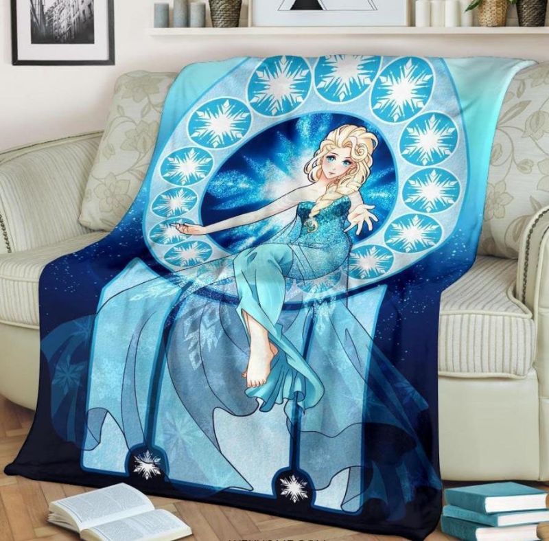 Elsa Princess Disney Fan Gift Cartoon Best Seller Fleece Blanket Throw Blanket Elsa Princess Disney Fan Gift Cartoon Best Seller Fleece Blanket Throw Blanket