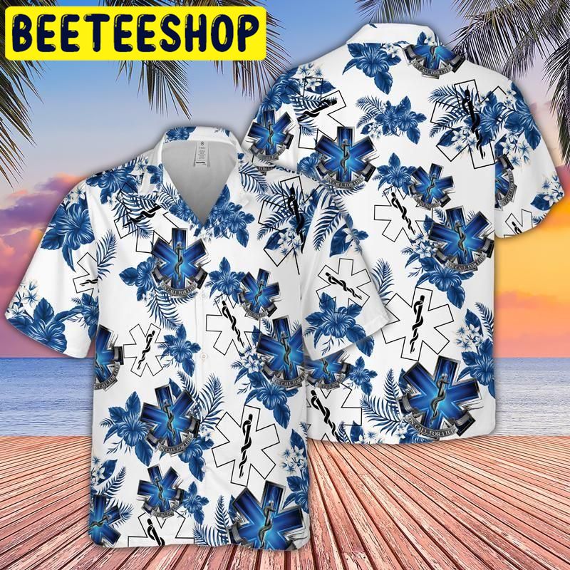 EMS Symbols Hibiscus Flower Hawaiian Shirt EMS Symbols Hibiscus Flower Hawaiian Shirt