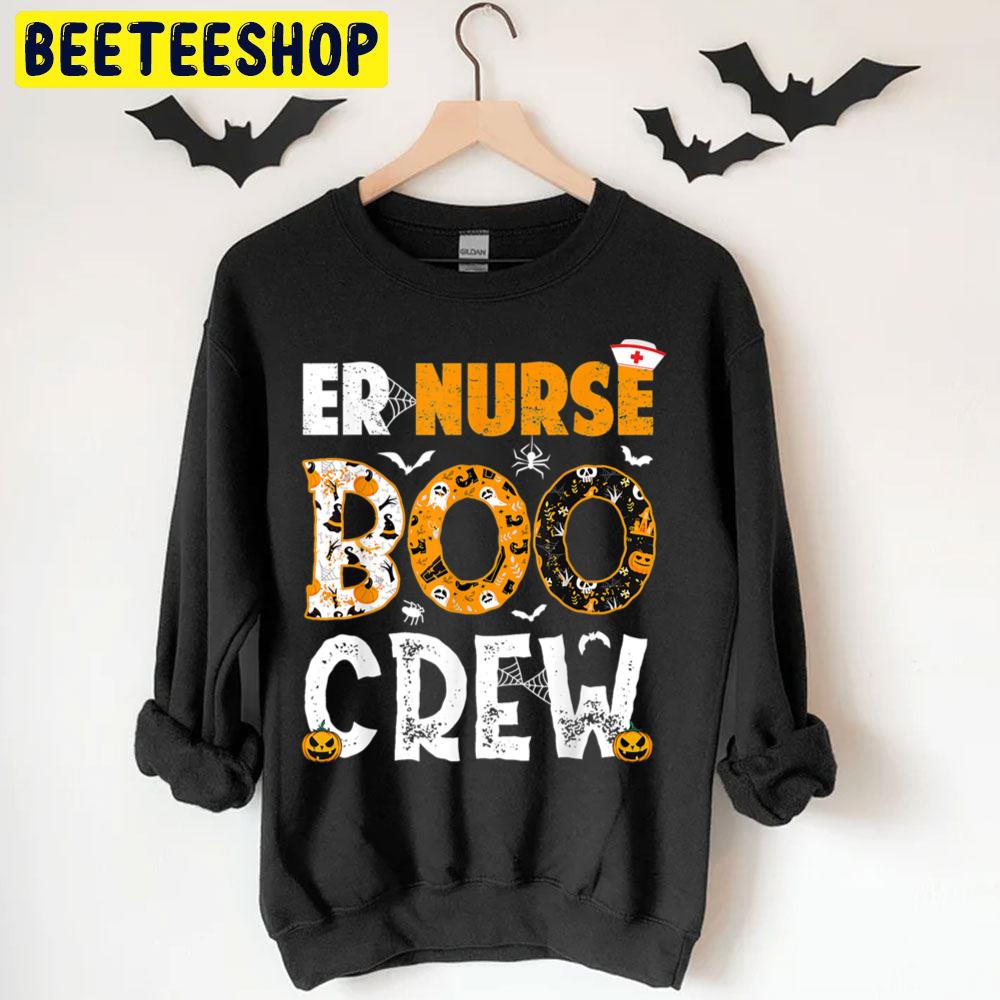 Er Nurse Boo Crew Art Halloween Trending Unisex T-Shirt Er Nurse Boo Crew Art Halloween Trending Unisex T-Shirt