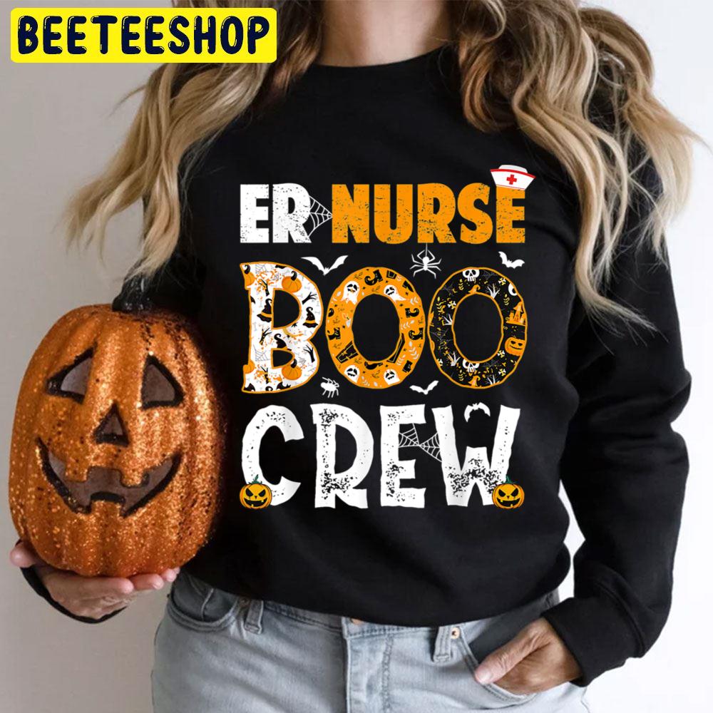 Er Nurse Boo Crew Art Halloween Trending Unisex T-Shirt Er Nurse Boo Crew Art Halloween Trending Unisex T-Shirt