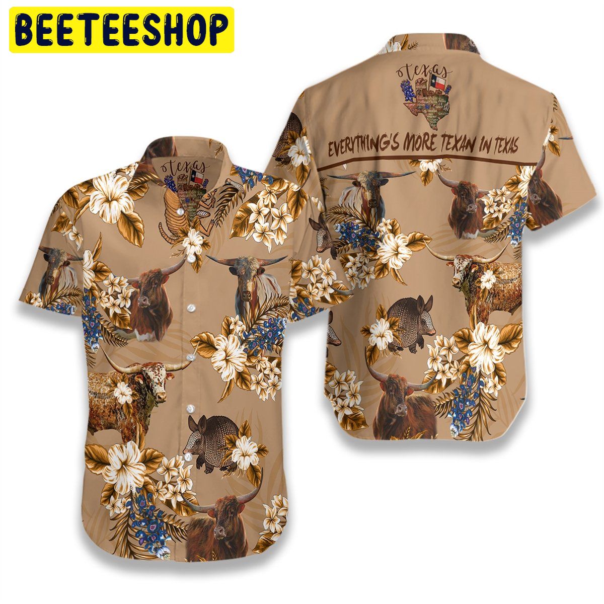 Everything’s More Texan In Texas Trending Hawaiian Shirt Everything’s More Texan In Texas Trending Hawaiian Shirt