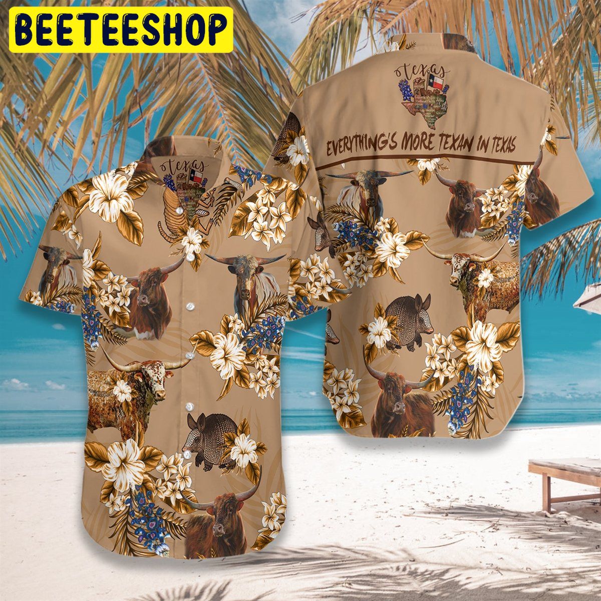 Everything’s More Texan In Texas Trending Hawaiian Shirt Everything’s More Texan In Texas Trending Hawaiian Shirt
