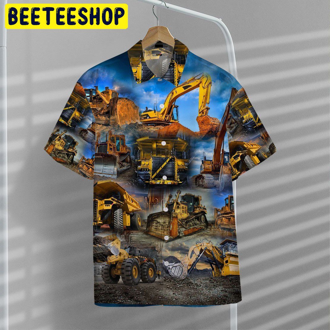 Excavator 3D All Over Printed Trending Hawaiian Shirt Excavator 3D All Over Printed Trending Hawaiian Shirt