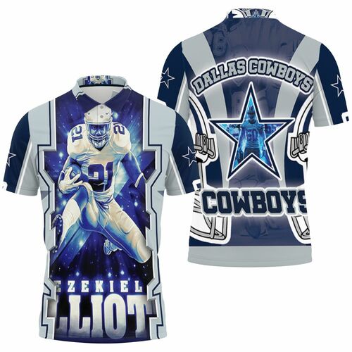 Ezekiel Elliott #21 Nfc East Division Champions Super Bowl 2021 Dallas Cowboys 3D All Over Print Polo Shirt Ezekiel Elliott #21 Nfc East Division Champions Super Bowl 2021 Dallas Cowboys 3D All Over Print Polo Shirt