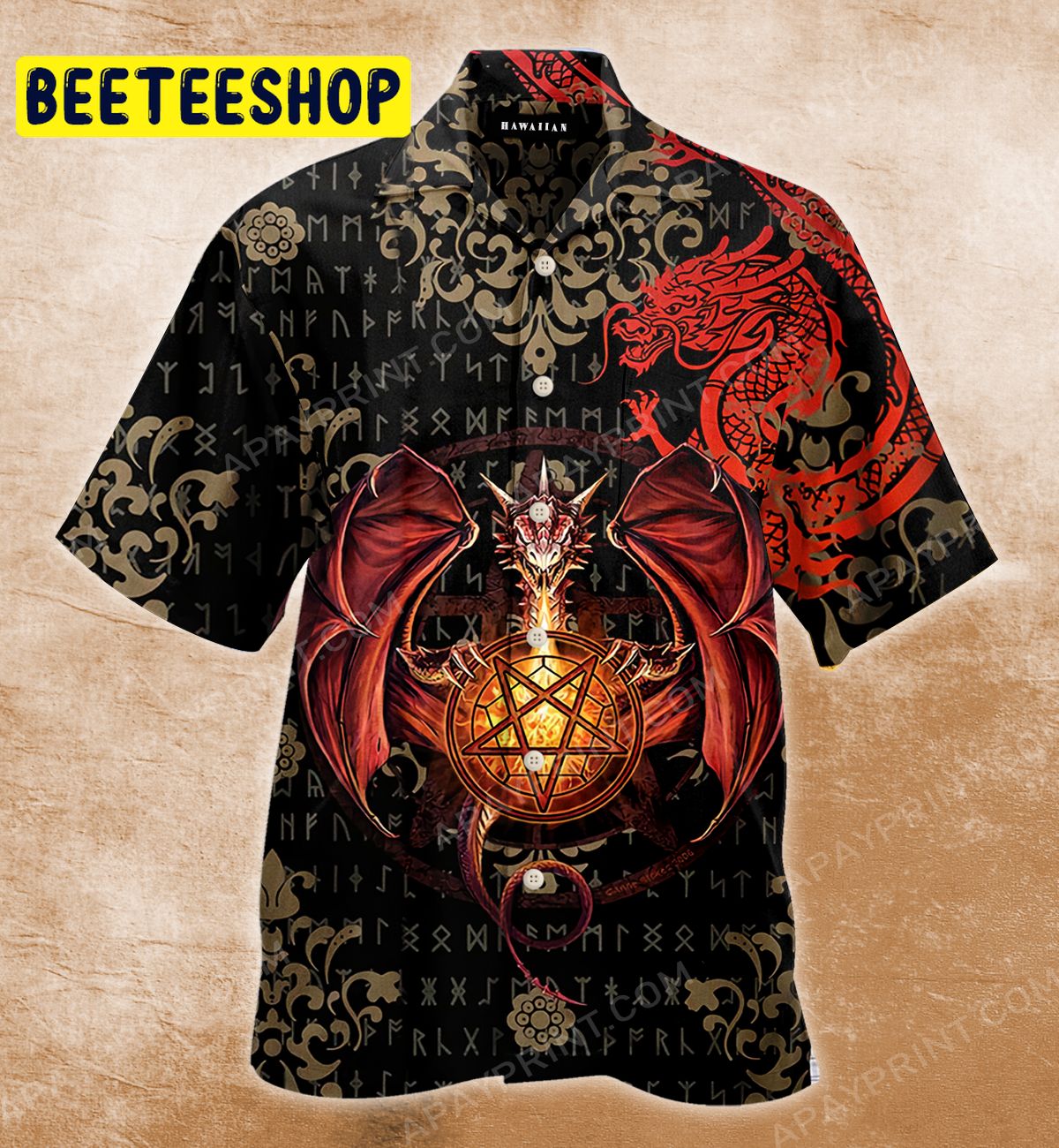 Fantasy Dragon Summer Art Trending Hawaiian Shirt Fantasy Dragon Summer Art Trending Hawaiian Shirt