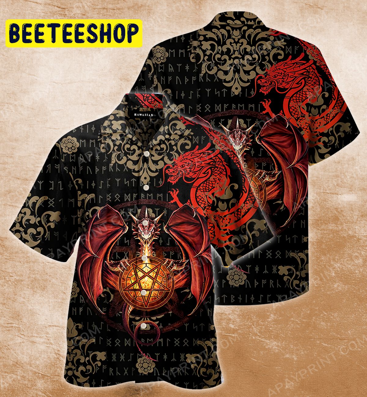 Fantasy Dragon Summer Art Trending Hawaiian Shirt Fantasy Dragon Summer Art Trending Hawaiian Shirt