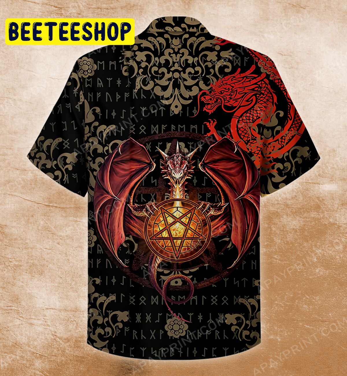 Fantasy Dragon Summer Art Trending Hawaiian Shirt Fantasy Dragon Summer Art Trending Hawaiian Shirt