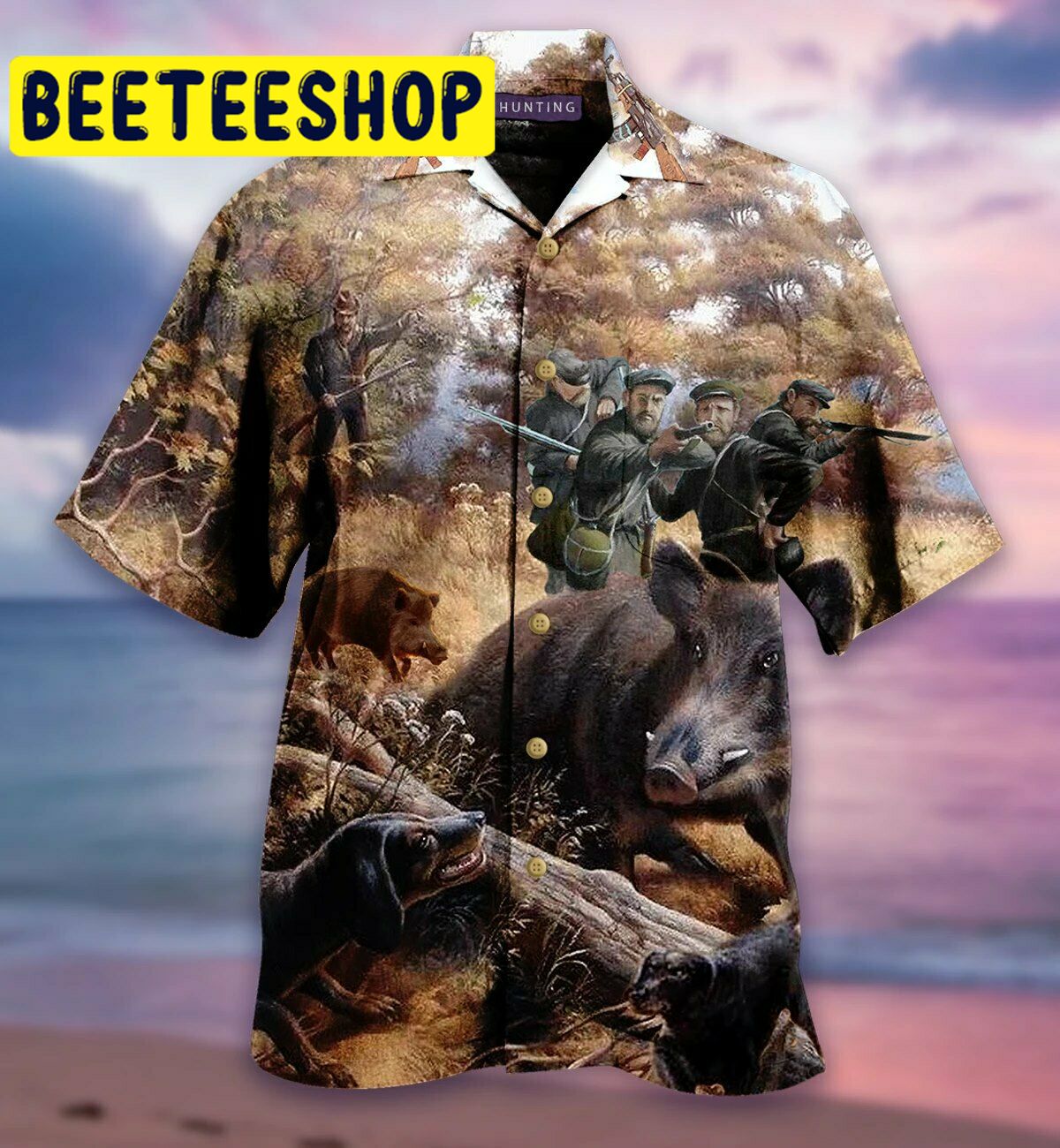 Fantasy Hunting Boar Hawaiian Shirt Fantasy Hunting Boar Hawaiian Shirt