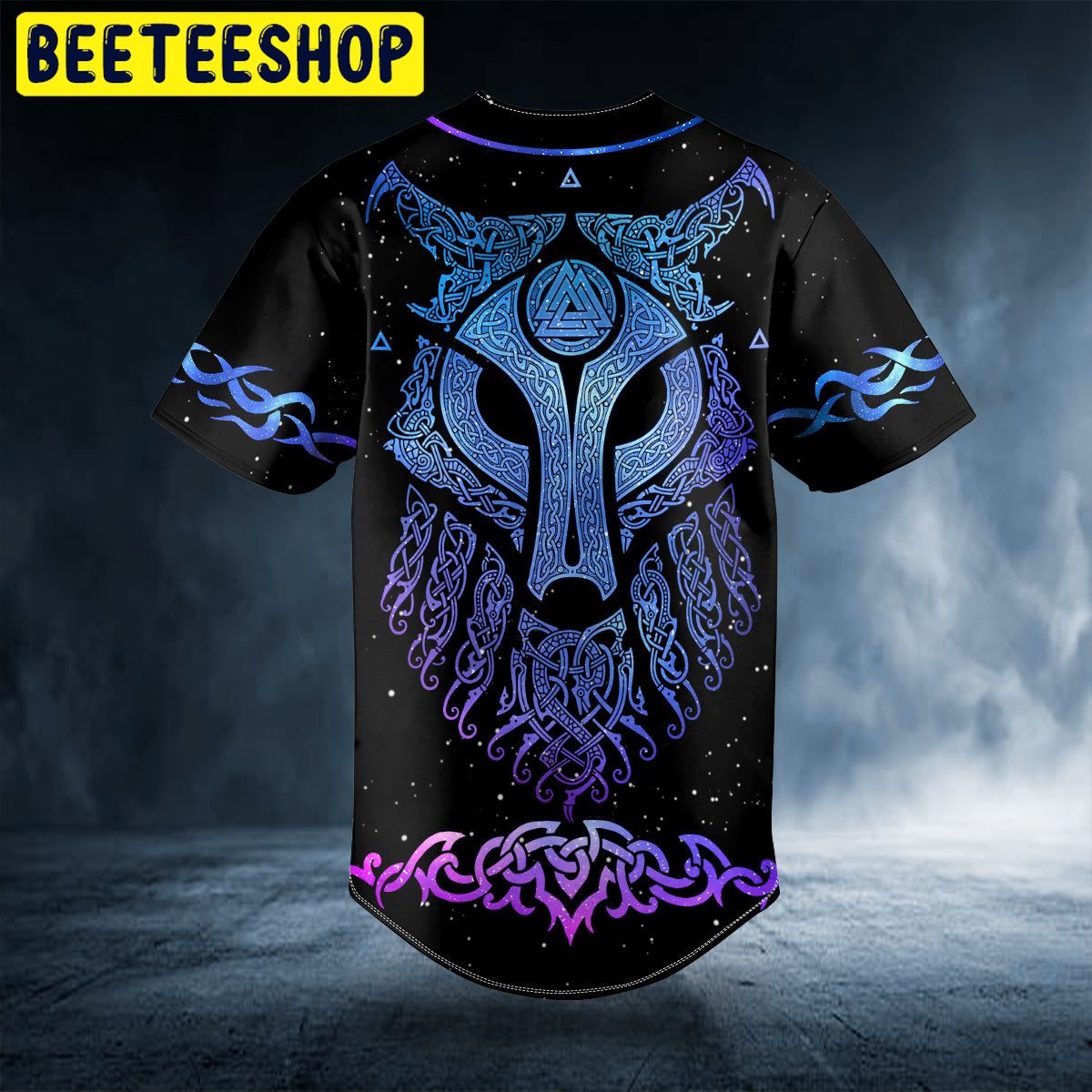 Fantasy Wolf Viking Tattoo Custom Trending Baseball Jersey Fantasy Wolf Viking Tattoo Custom Trending Baseball Jersey