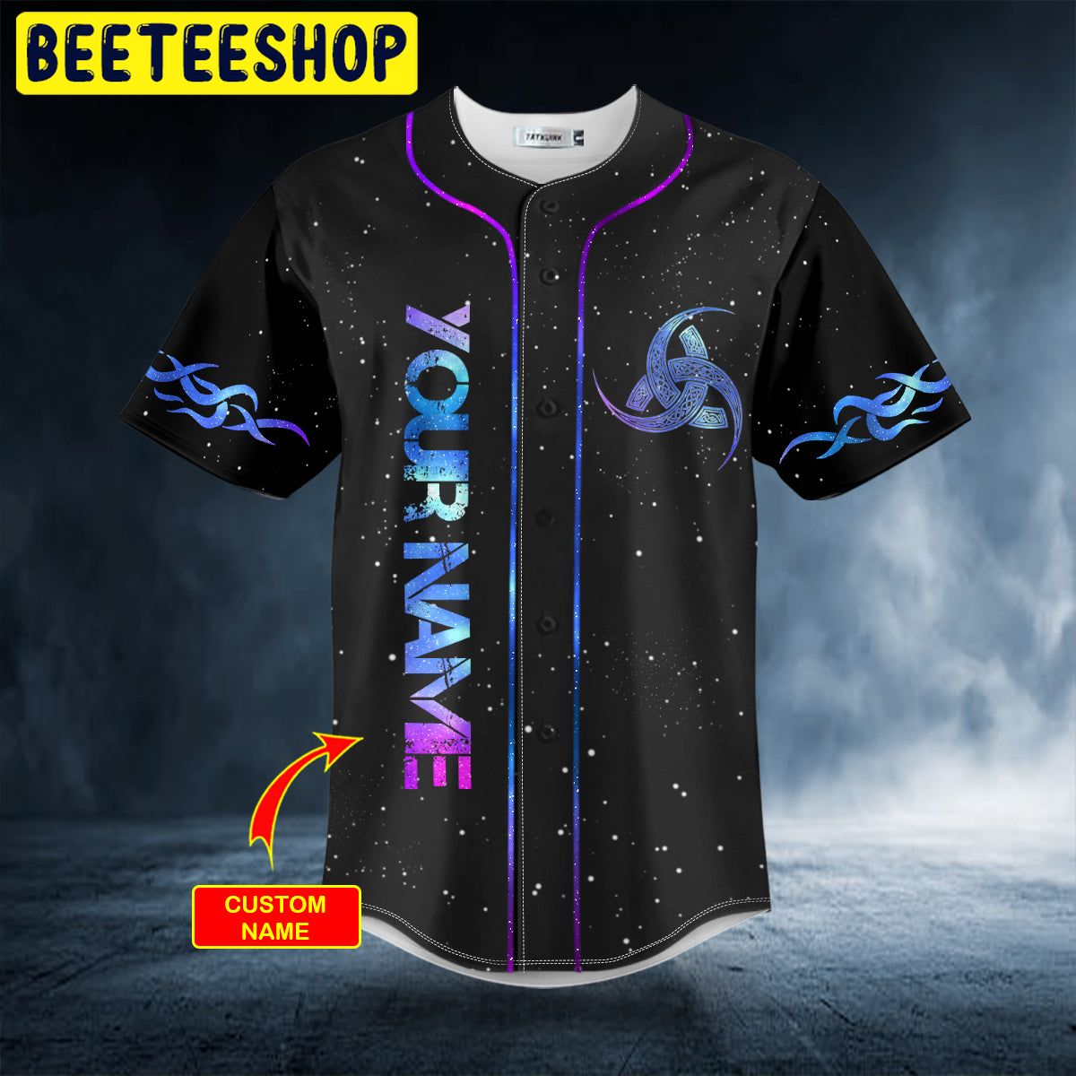 Fantasy Wolf Viking Tattoo Custom Trending Baseball Jersey Fantasy Wolf Viking Tattoo Custom Trending Baseball Jersey