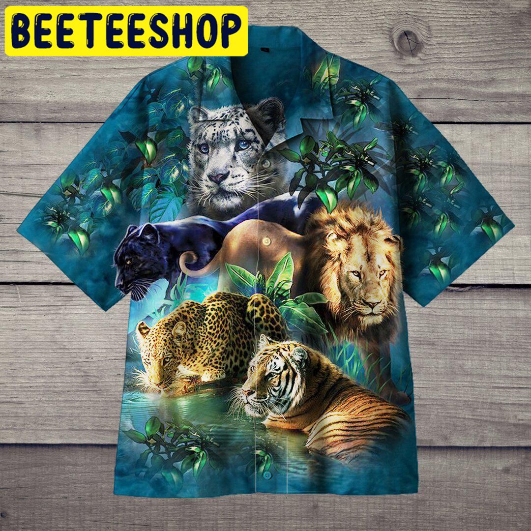Feline King Of Beasts Hawaiian Shirt Feline King Of Beasts Hawaiian Shirt