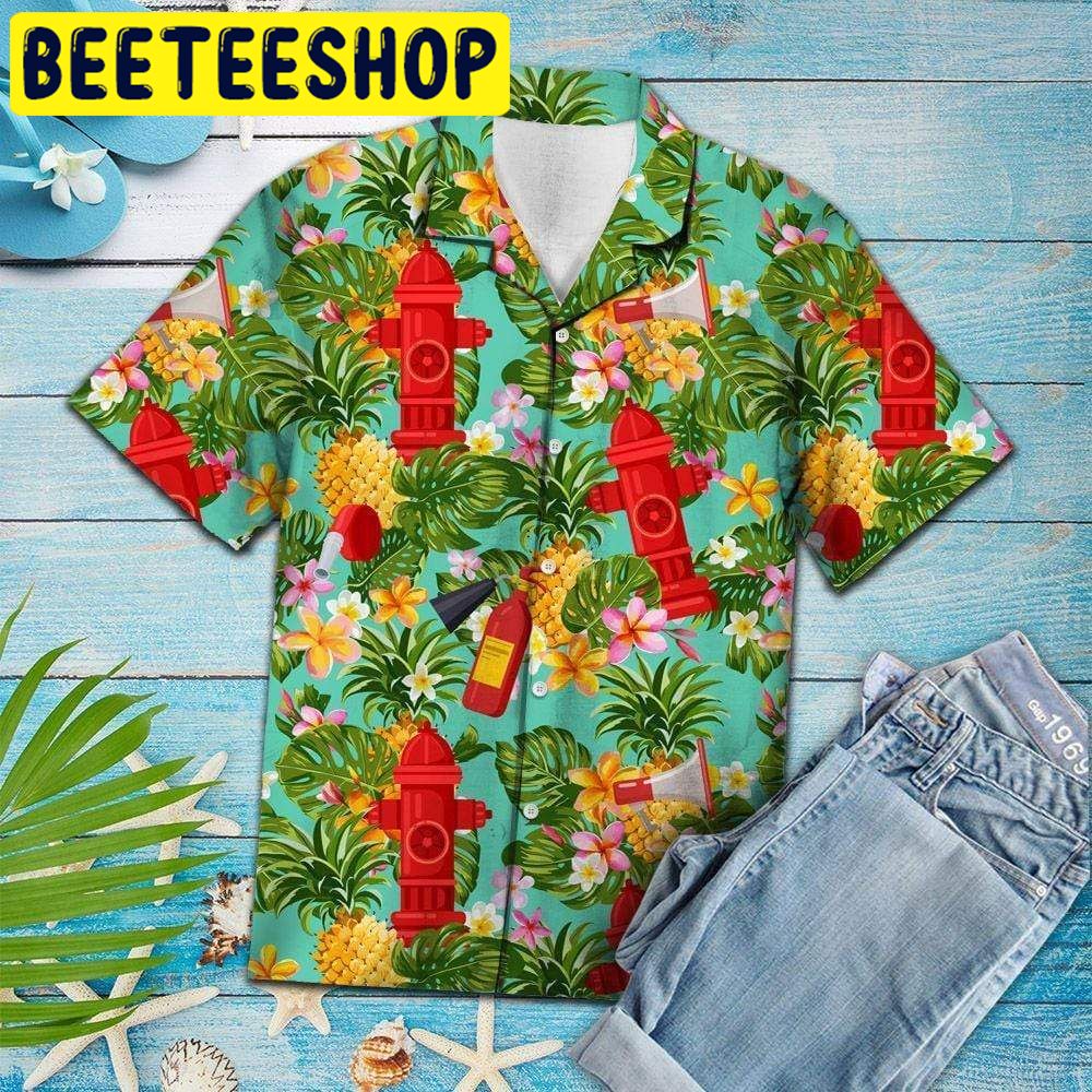 Firefighter Pineapple Hawaiian Shirt Firefighter Pineapple Hawaiian Shirt