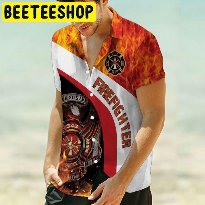Firefighter The True Hero Hawaiian Shirt Firefighter The True Hero Hawaiian Shirt