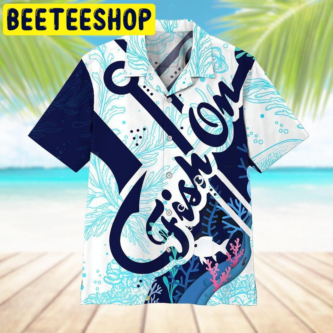 Fish On Hook Hawaiian Shirt Fish On Hook Hawaiian Shirt