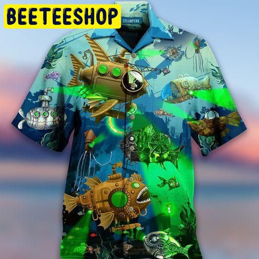 Fish Steampunk Hawaiian Shirt Fish Steampunk Hawaiian Shirt