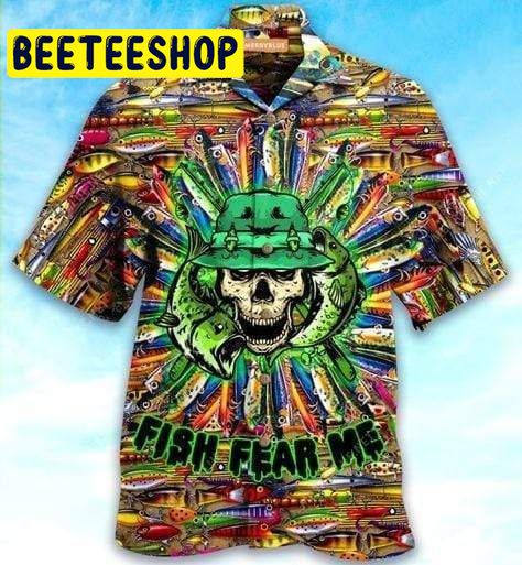 Fishing Skull Fish Fear Me Hawaiian Shirt Fishing Skull Fish Fear Me Hawaiian Shirt