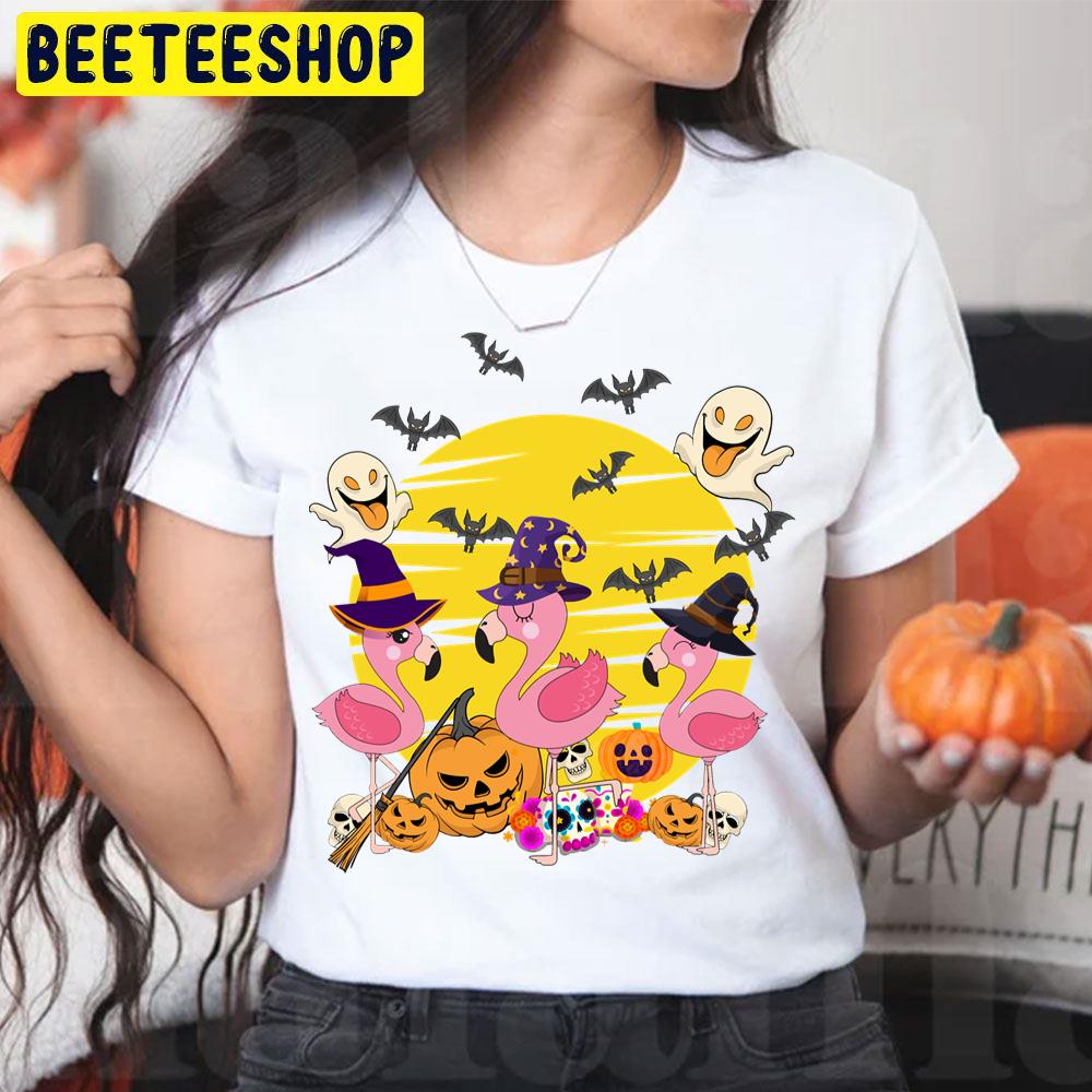 Flamingo Pumpkin Boo Halloween Trending Unisex T-Shirt Flamingo Pumpkin Boo Halloween Trending Unisex T-Shirt