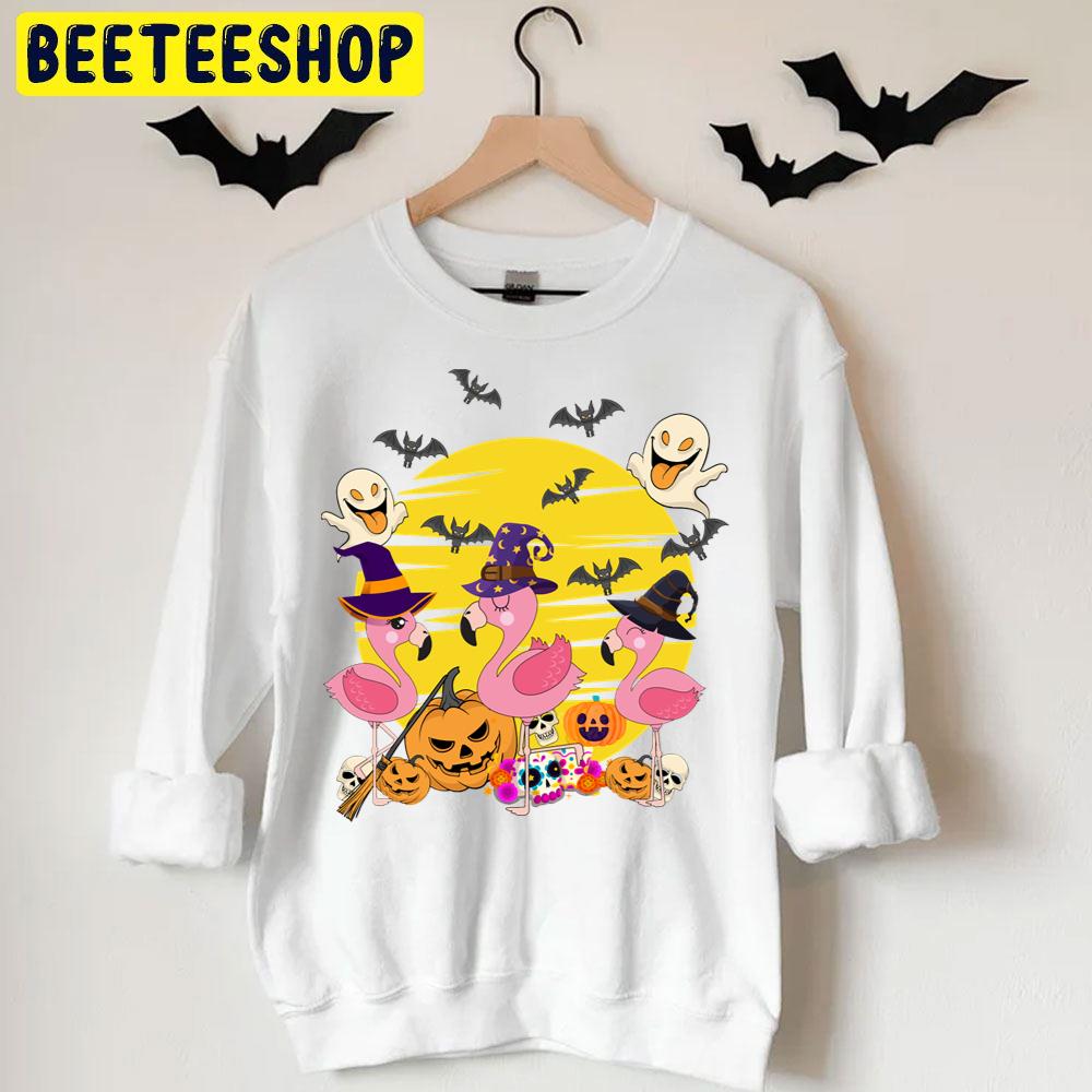 Flamingo Pumpkin Boo Halloween Trending Unisex T-Shirt Flamingo Pumpkin Boo Halloween Trending Unisex T-Shirt