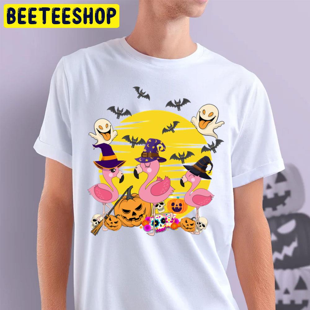 Flamingo Pumpkin Boo Halloween Trending Unisex T-Shirt Flamingo Pumpkin Boo Halloween Trending Unisex T-Shirt