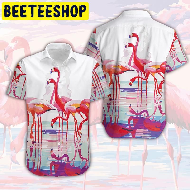 Flamingo Reflection Unisex Hawaiian Shirt Hawaiian Shirten Hawaiian Flamingo Reflection Unisex Hawaiian Shirt Hawaiian Shirten Hawaiian