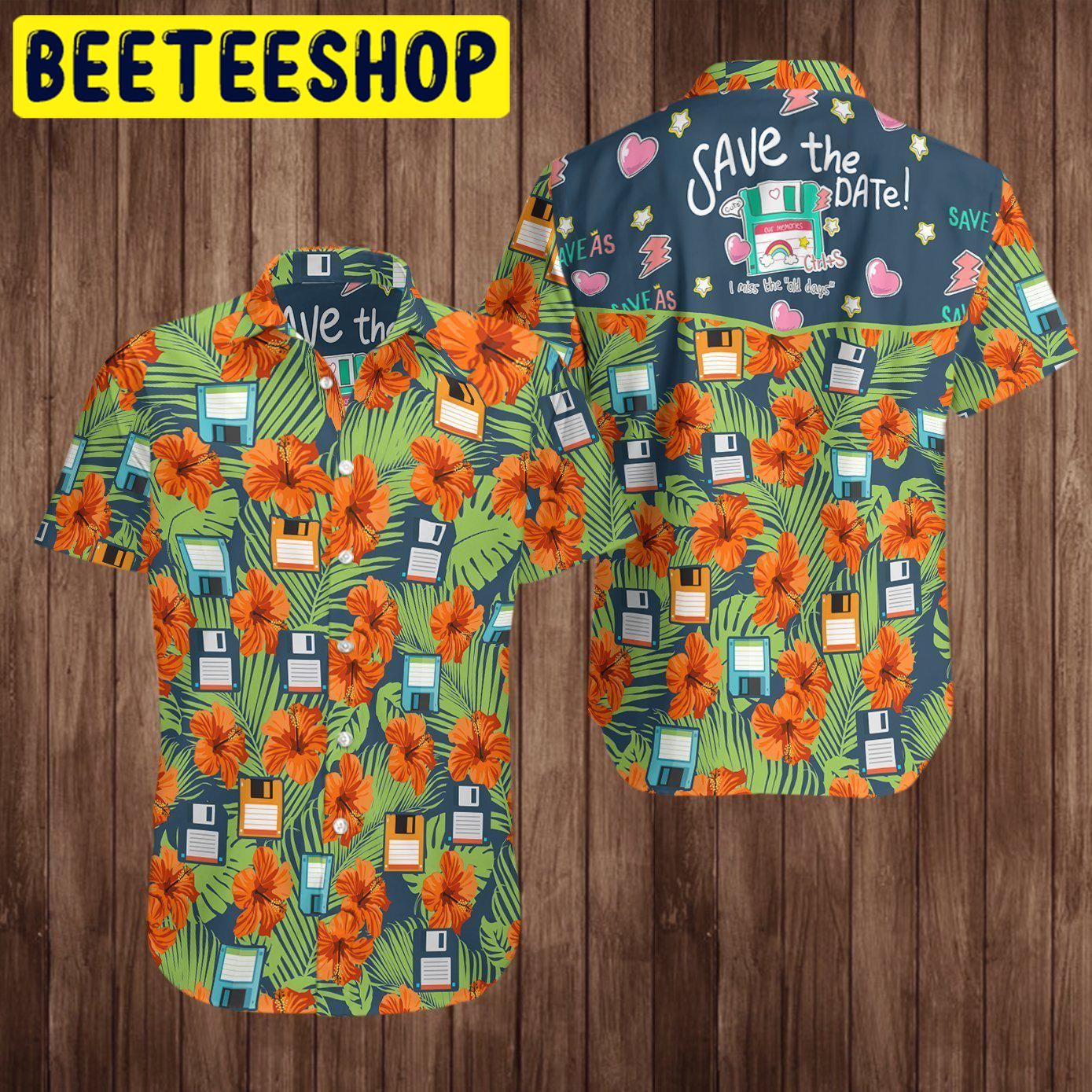 Floppy Disk Hawaiian Shirt Floppy Disk Hawaiian Shirt