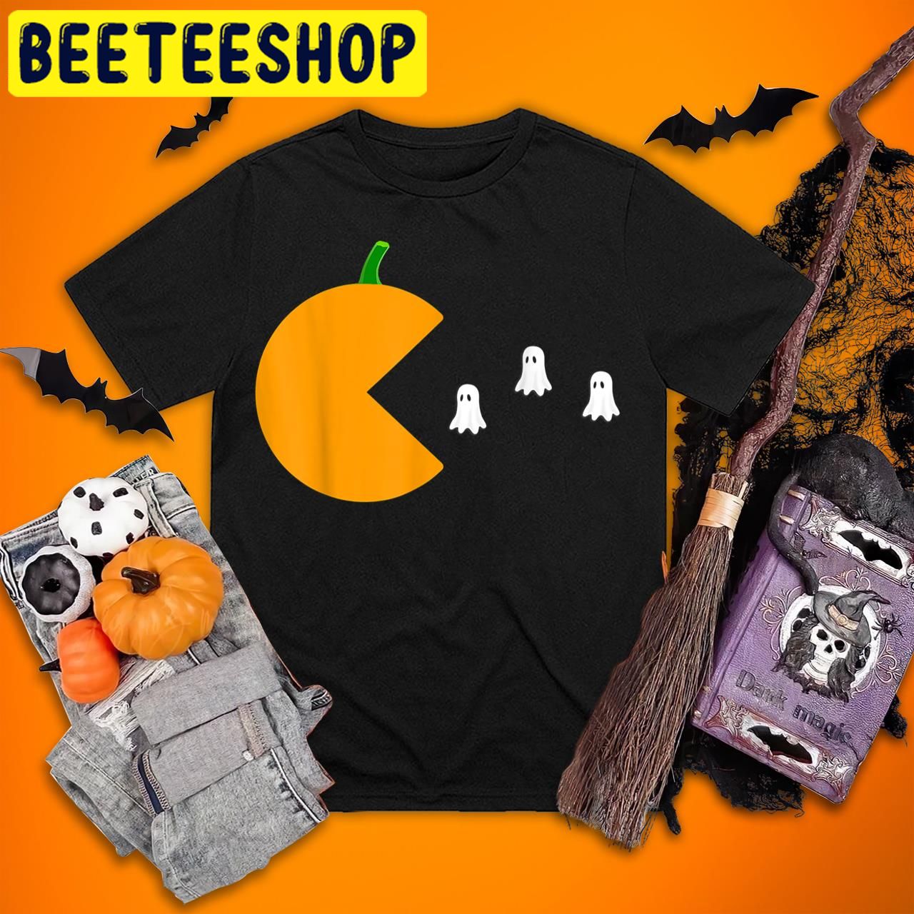 For Kids Boys Men Pumpkin Ghost Gamer Halloween Trending Unisex T-Shirt For Kids Boys Men Pumpkin Ghost Gamer Halloween Trending Unisex T-Shirt