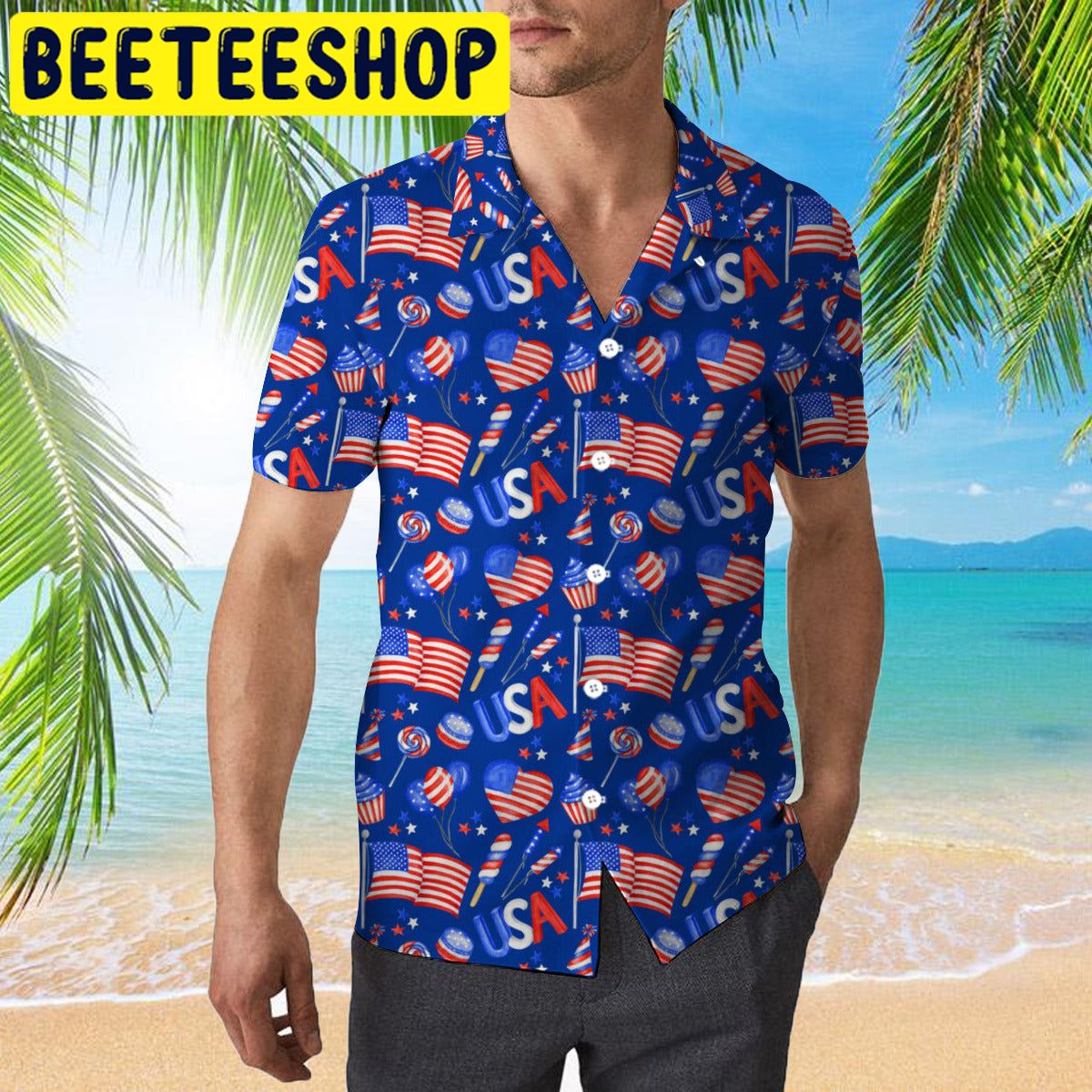 Fourth Of July Patriotic American Flags Hawaiian Shirt Fourth Of July Patriotic American Flags Hawaiian Shirt