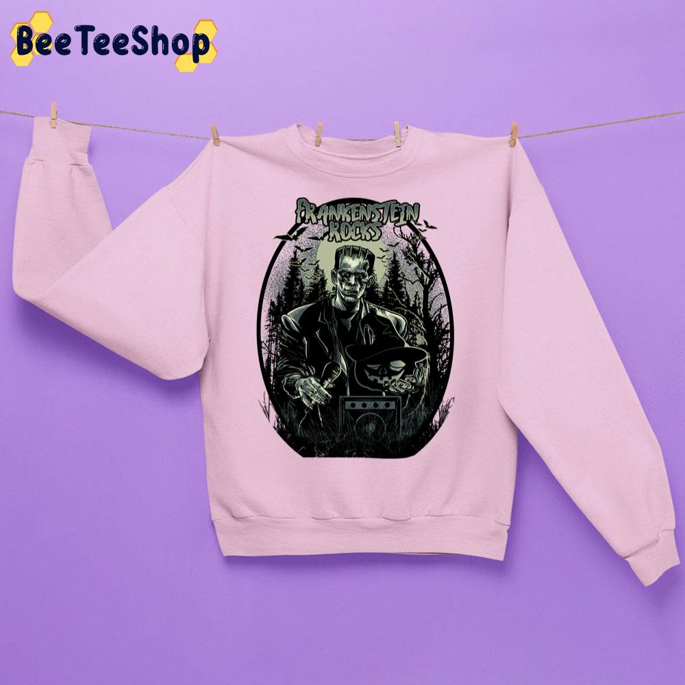 Frankenstein And Pumpkin Rocks Halloween Trending Unisex Sweatshirt Frankenstein And Pumpkin Rocks Halloween Trending Unisex Sweatshirt