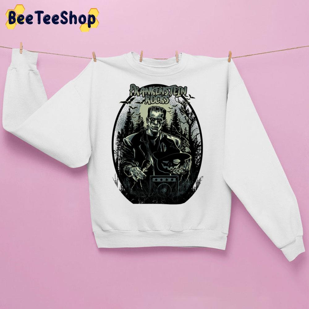 Frankenstein And Pumpkin Rocks Halloween Trending Unisex Sweatshirt Frankenstein And Pumpkin Rocks Halloween Trending Unisex Sweatshirt