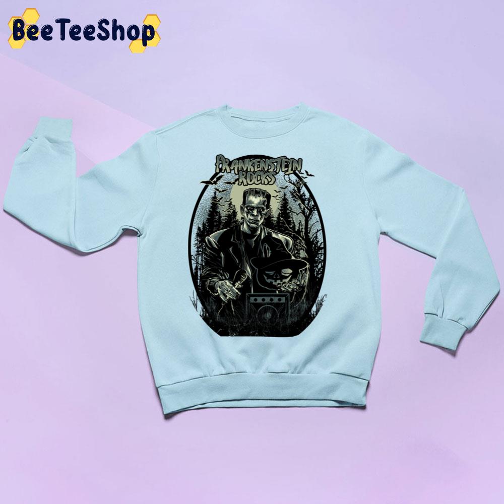 Frankenstein And Pumpkin Rocks Halloween Trending Unisex Sweatshirt Frankenstein And Pumpkin Rocks Halloween Trending Unisex Sweatshirt