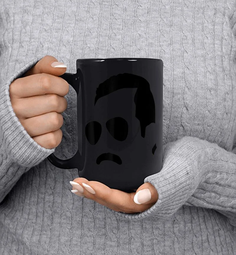 Freddie Mercury Official Monochrome Block Face Mug Freddie Mercury Official Monochrome Block Face Mug