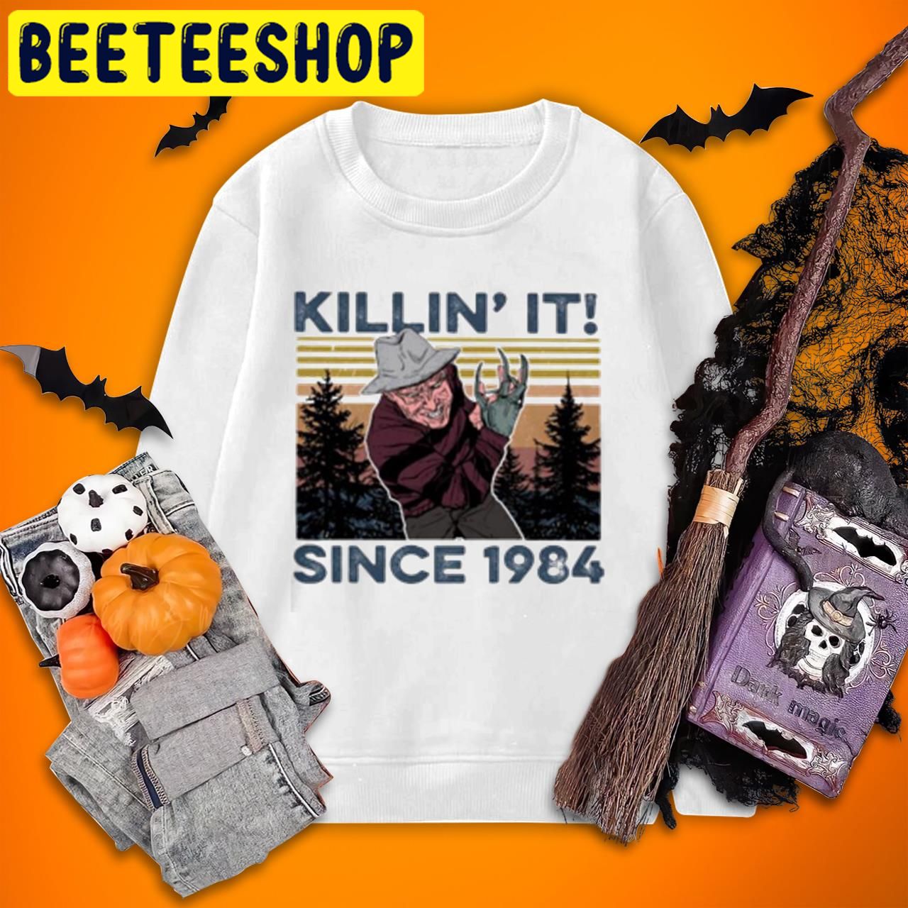 Freddy Krueger Killin It Since 1978 Vintage Retro Mountain Freddy Krueger Halloween Trending Unisex T-Shirt Freddy Krueger Killin It Since 1978 Vintage Retro Mountain Freddy Krueger Halloween Trending Unisex T-Shirt