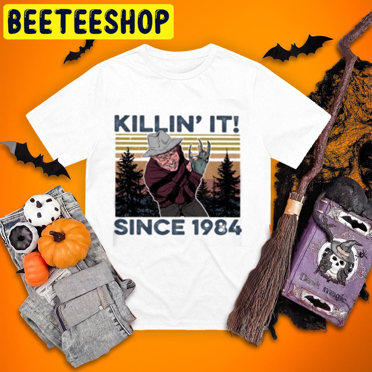 Freddy Krueger Killin It Since 1978 Vintage Retro Mountain Freddy Krueger Halloween Trending Unisex T-Shirt Freddy Krueger Killin It Since 1978 Vintage Retro Mountain Freddy Krueger Halloween Trending Unisex T-Shirt