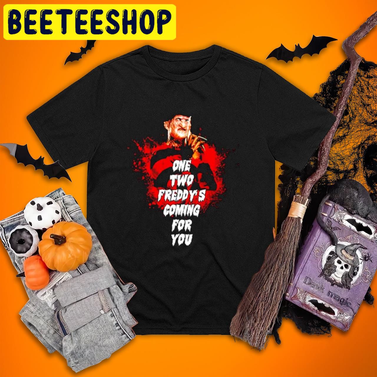 Freddy Krueger One Two Freddy's Coming For You Freddy Krueger Halloween Trending Unisex T-Shirt Freddy Krueger One Two Freddy's Coming For You Freddy Krueger Halloween Trending Unisex T-Shirt