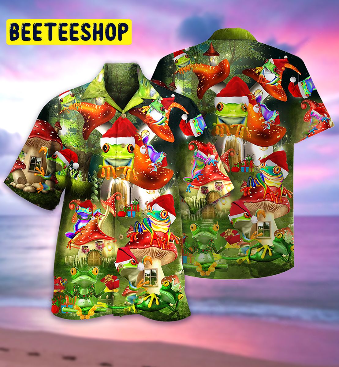 Frog Christmas Trending Hawaiian Shirt Frog Christmas Trending Hawaiian Shirt
